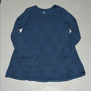 Soma Blue Patterned Soft and Stretchy Tunic Tee (Women’s Large)